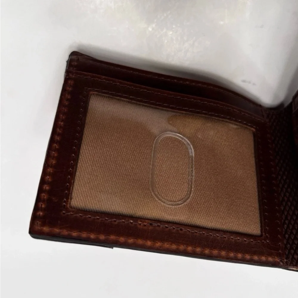 Browning Genuine Leather Western Bi-fold Billfold Men's Wallet, Brown
